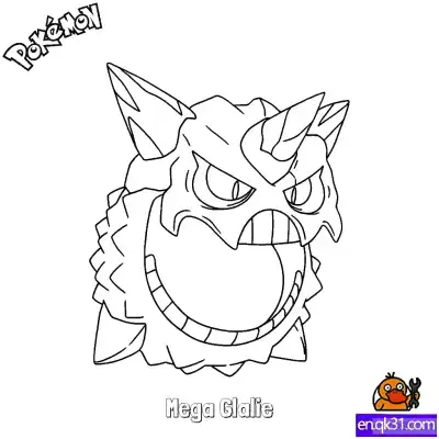 Free printable Mega Glalie Coloring Page - Free Printable Pokemon Coloring Sheets coloring page